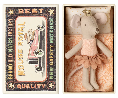 Maileg Princess Mouse, Little Sister in Matchbox (New)