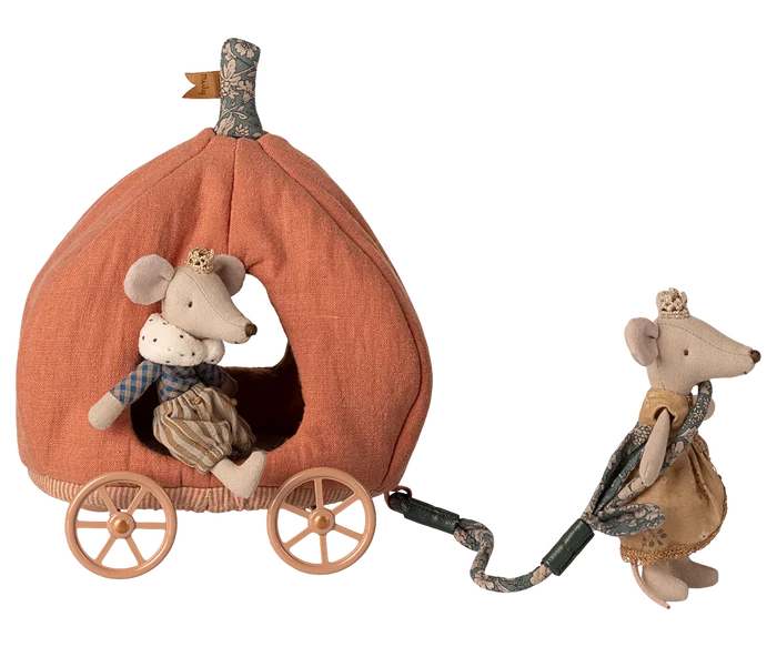 Maileg Pumpkin Carriage, Mouse