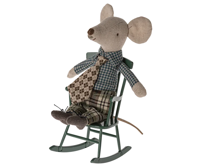 Maileg Rocking Chair, Mouse, Dark Green