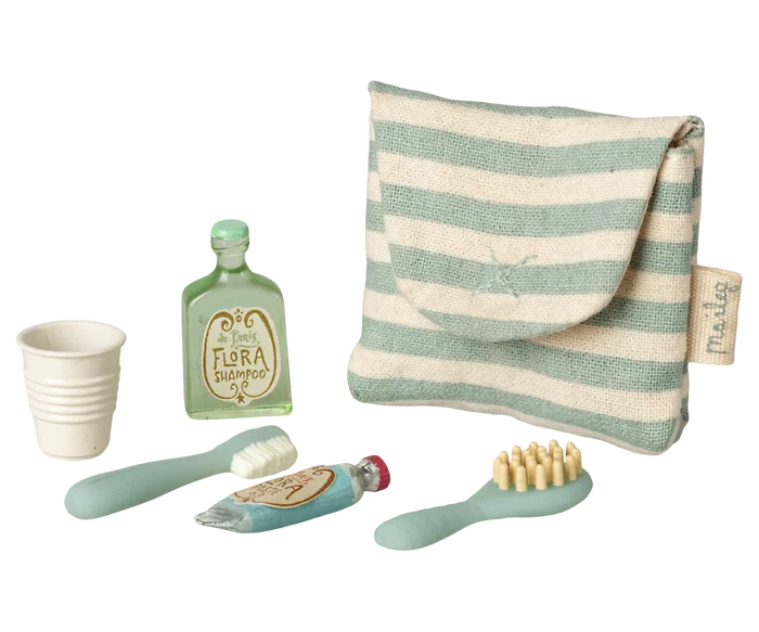 Maileg Toothbrush Set in Bag, Mouse - Multiple Options
