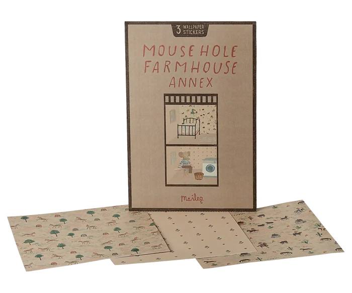 Maileg Wallpaper, Mouse Hole Farmhouse, Annex