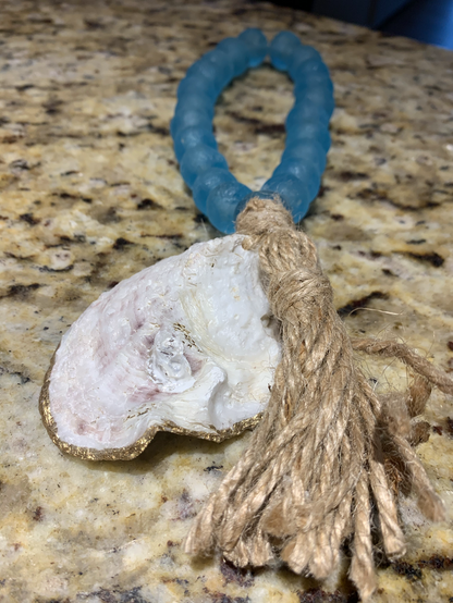 Marine Blue and Gold Oyster Hospitality Beads