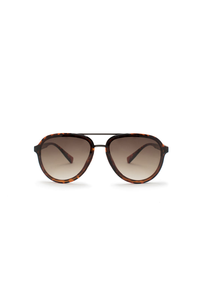 Men's Aviator Sunglasses With Dark Tortoise Frame - B0011STOR