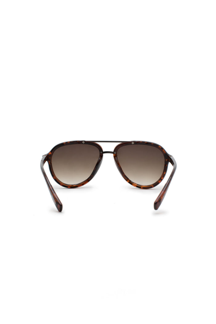 Men's Aviator Sunglasses With Dark Tortoise Frame - B0011STOR