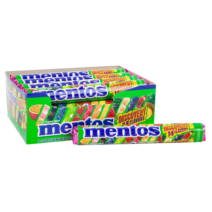Mentos Discovery 14 Flavors Candy Roll - 15 Count