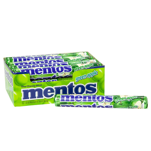 Mentos Green Apple Candy Rolls - 15 Count