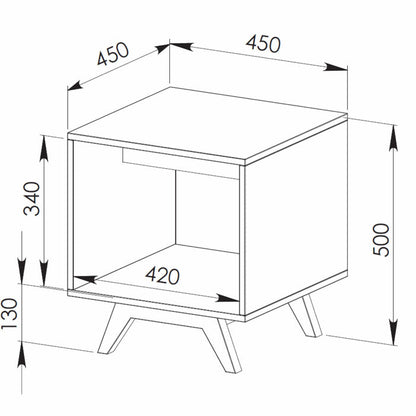 Metro End Table Dark Oak by Tauris™ -Home Living Store - -