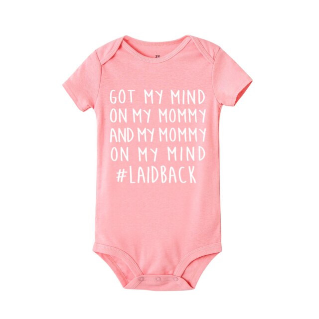 Pink with White Writing / 0-3 months