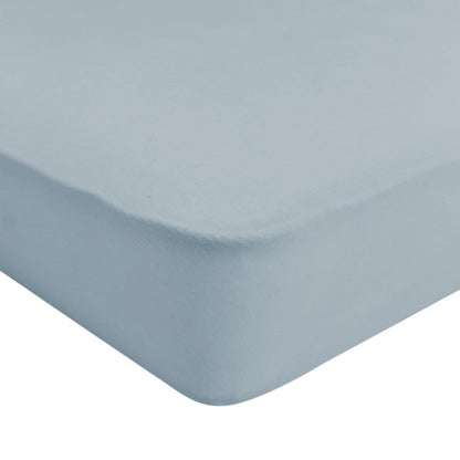 Corner of Kyte Baby Mini Crib Sheet in Fog