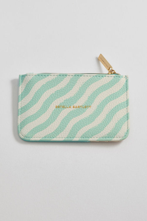 Mint Wiggle Print Card Purse
