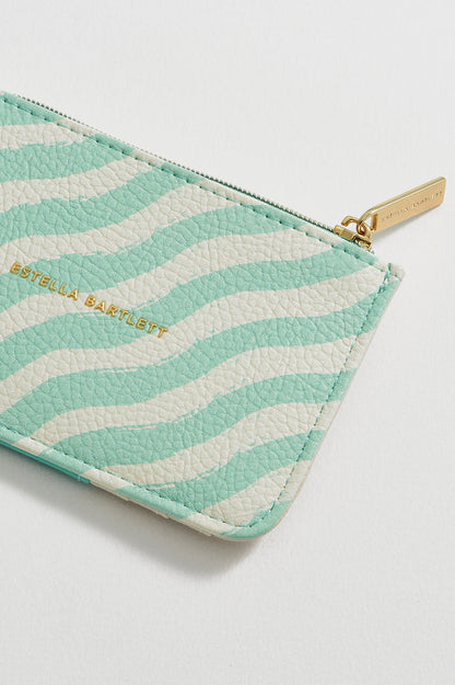 Mint Wiggle Print Card Purse
