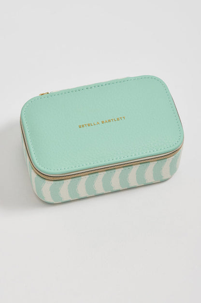 Mint Wiggle Print Mini Jewellery Box