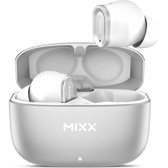Mixx Streambuds Custom 1 TWS Earphonce Silver White | SBCU-01-SW-363 Mixx Euronics Ireland