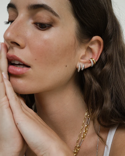 Mod + Jo Corey Pave Hoops - Multiple Options