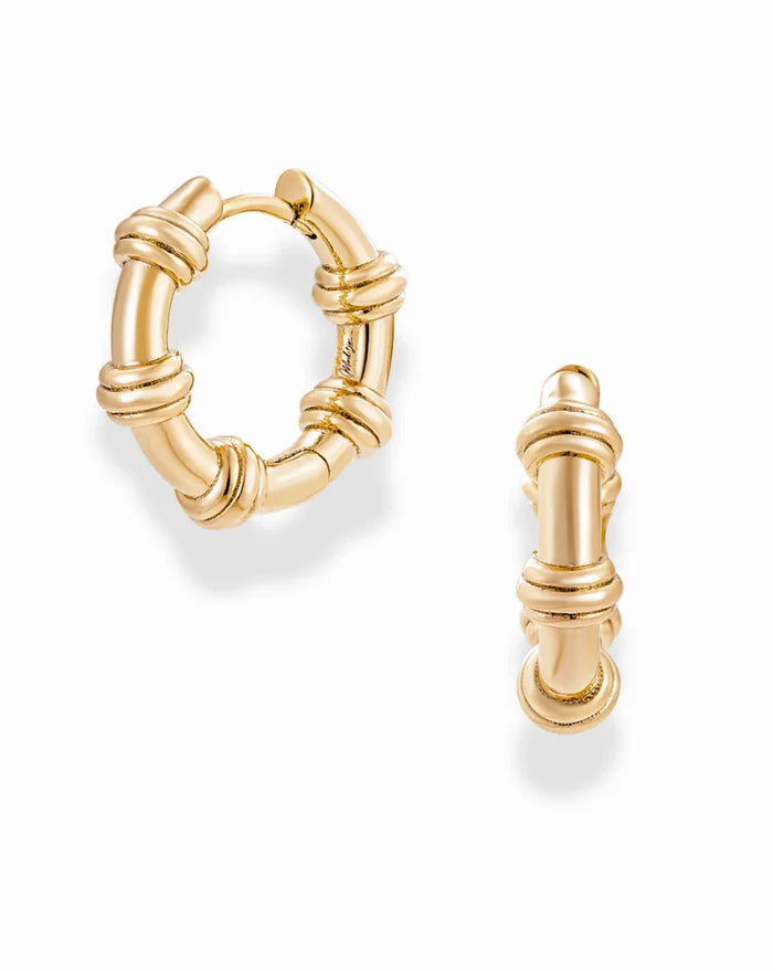 Mod + Jo Sable Notched Hoops - Multiple Options