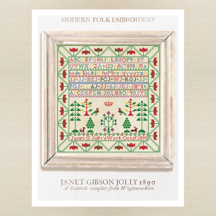 Modern Folk Embroidery - Janet Gibson Jolly 1890 - Booklet Chart