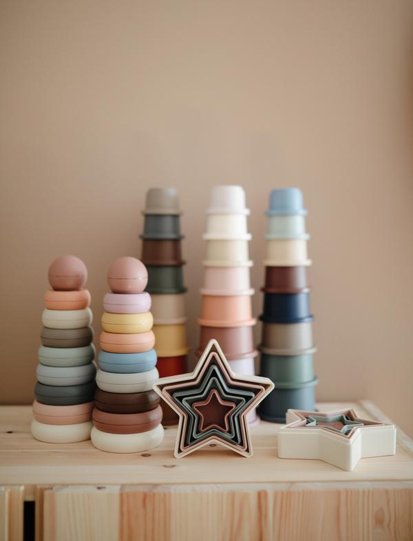 Mushie Stacking Cups, multiple options