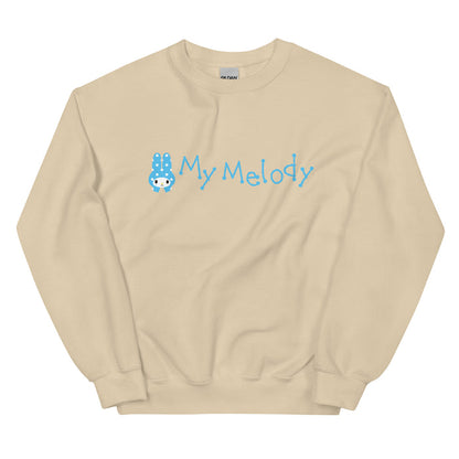 My Melody Teardrop Logo Classic Crewneck Apparel Printful Sand S