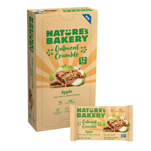 Nature's Bakery Apple Oatmeal Crumble Bars - 12 Count 1.41 OZ