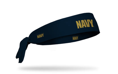 Navy: Wordmark Navy Flex Tie Headband - View 1