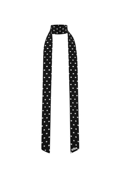 Neck Scarf Pois Nera Silk