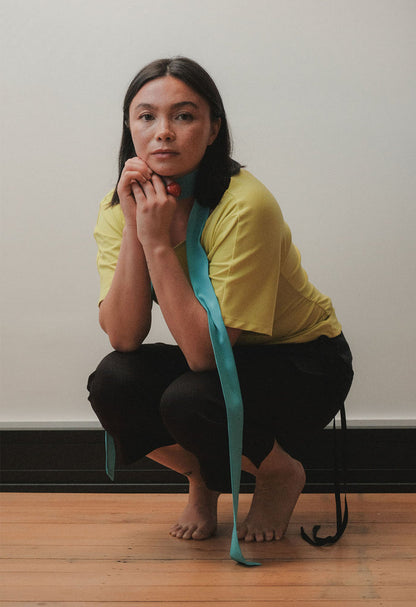 Neck Scarf Turchese Silk