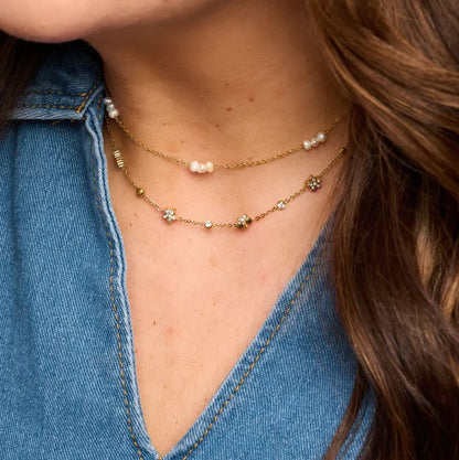Nikki Smith Designs Marina Pearl Necklace, Gold