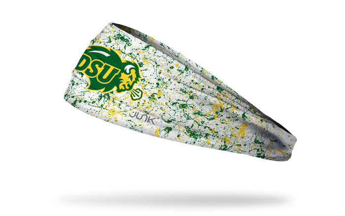 North Dakota State University: Splatter White Big Bang Lite Headband - View 1