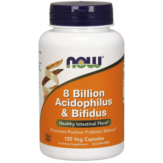 Now Foods 8 Billion Acidophilus & Bifidus 120 Vcaps - 2932 - The Oasis of Health