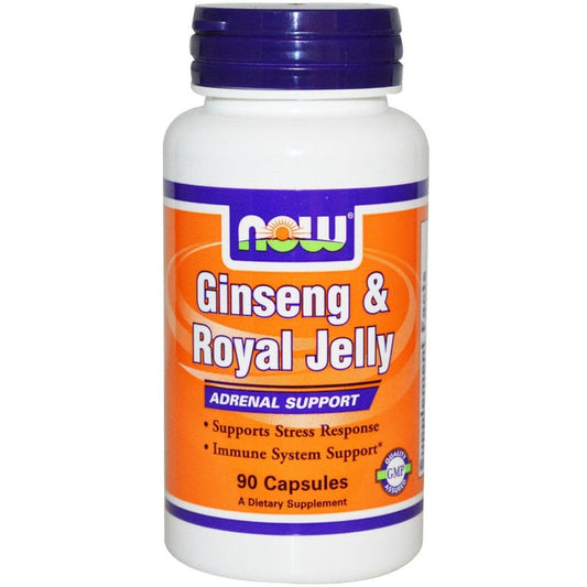 Now Foods Ginseng & Royal Jelly 90 Vcaps - 4007 - The Oasis of Health
