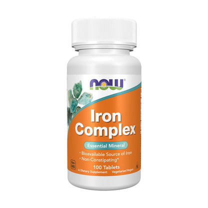 Now Foods Iron Complex Vegetarian 100 Tablets - 1440 - 6 Pack