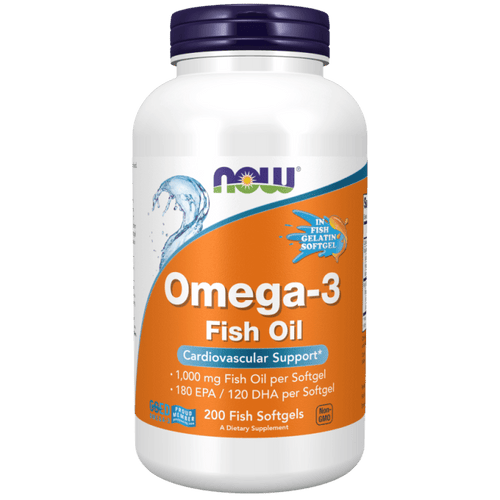 Now Foods Omega-3 Molecularly Distilled 200 Fish Softgels - 1648