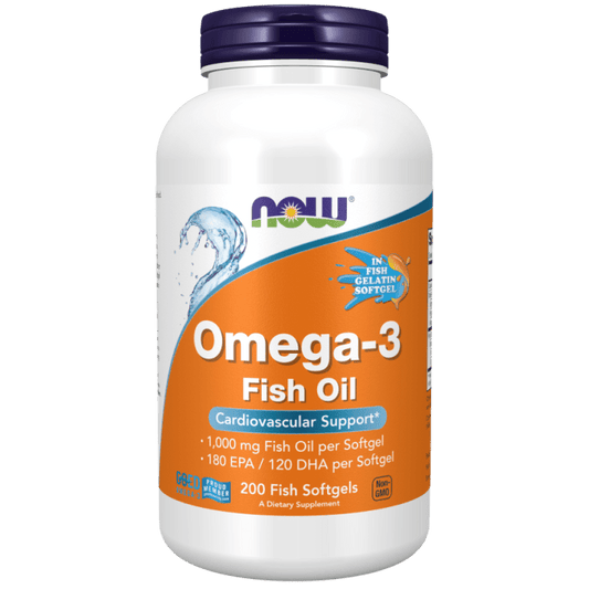 Now Foods Omega-3 Molecularly Distilled 200 Fish Softgels - 1648