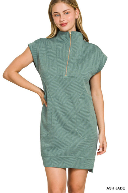 On the Move Zip Mini Dress