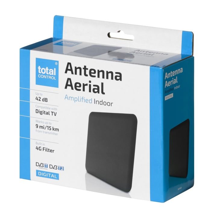 One For All Total Control Amplified Indoor TV Aerial - Black | SV1240 One4All Antenna Euronics Ireland