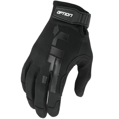 Lift Safety Option work glove in black, lightweight breathable medium duty work glove
