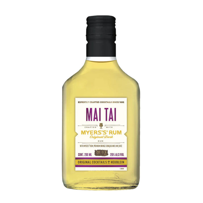 Original Cocktails by Heublein Mai Tai Crafted with Myers's Original Dark Rum 200ML Cocktail Heublein