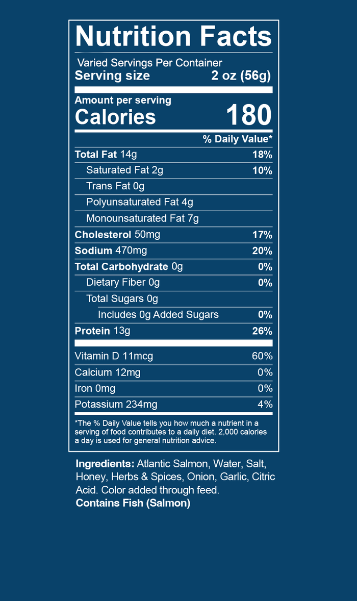 Original Honey Smoked Salmon® — Four Packages of Whole Sides