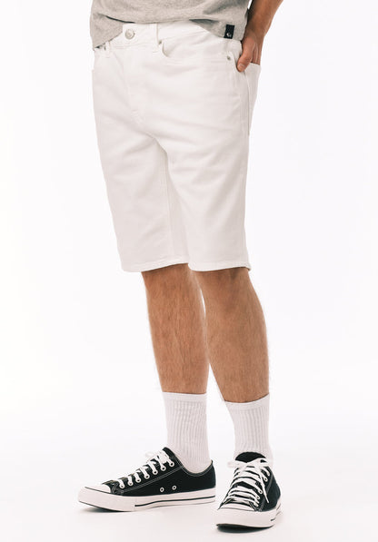 Buffalo Men Shorts White Denim Denim Shorts Stretch