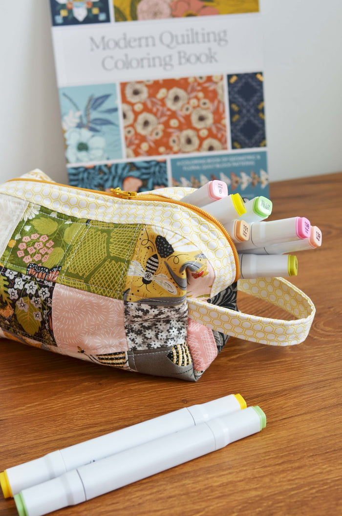 Patchwork Pouch - Bee Garden