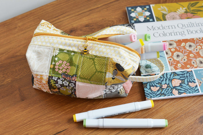 Patchwork Pouch - Bee Garden