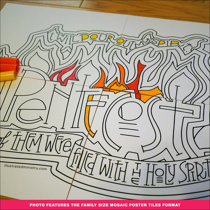 Pentecost Coloring Page & Poster