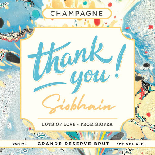 Personalised Champagne - Colourful Gratitude