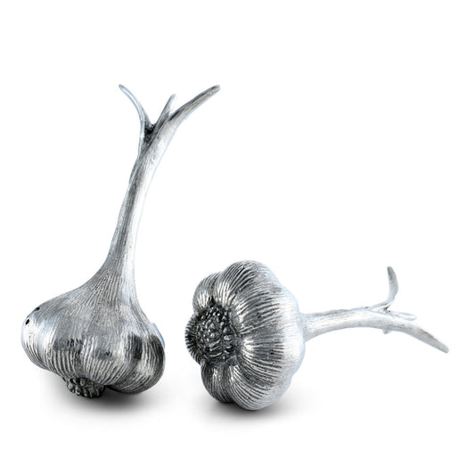 Vagabond House Pewter Garlic Salt & Pepper Set Product Image