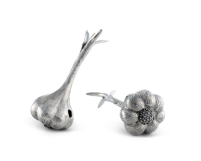 Pewter Garlic Salt & Pepper Set
