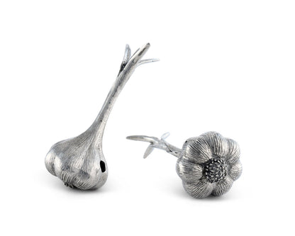 Pewter Garlic Salt & Pepper Set