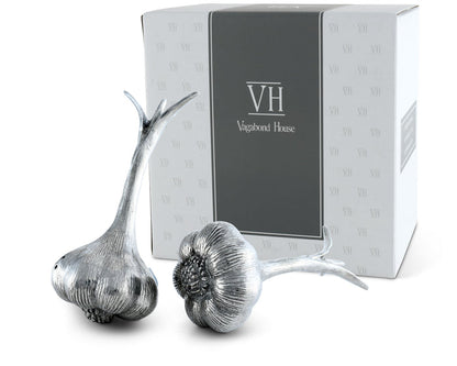 Pewter Garlic Salt & Pepper Set