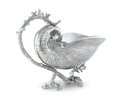 Pewter Nautilus Gravy Boat