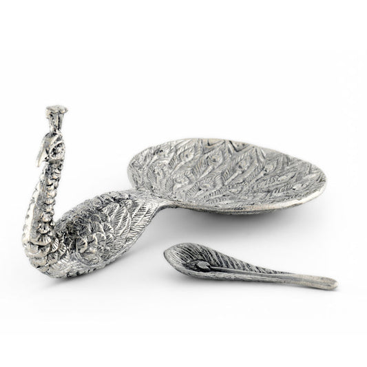 Vagabond House Pewter Peacock Salt Cellar Product Image