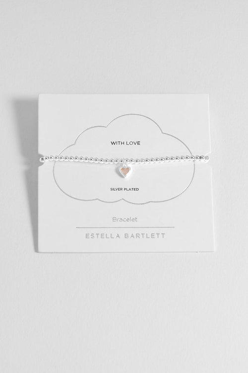 Pink Pearl Heart Bracelet